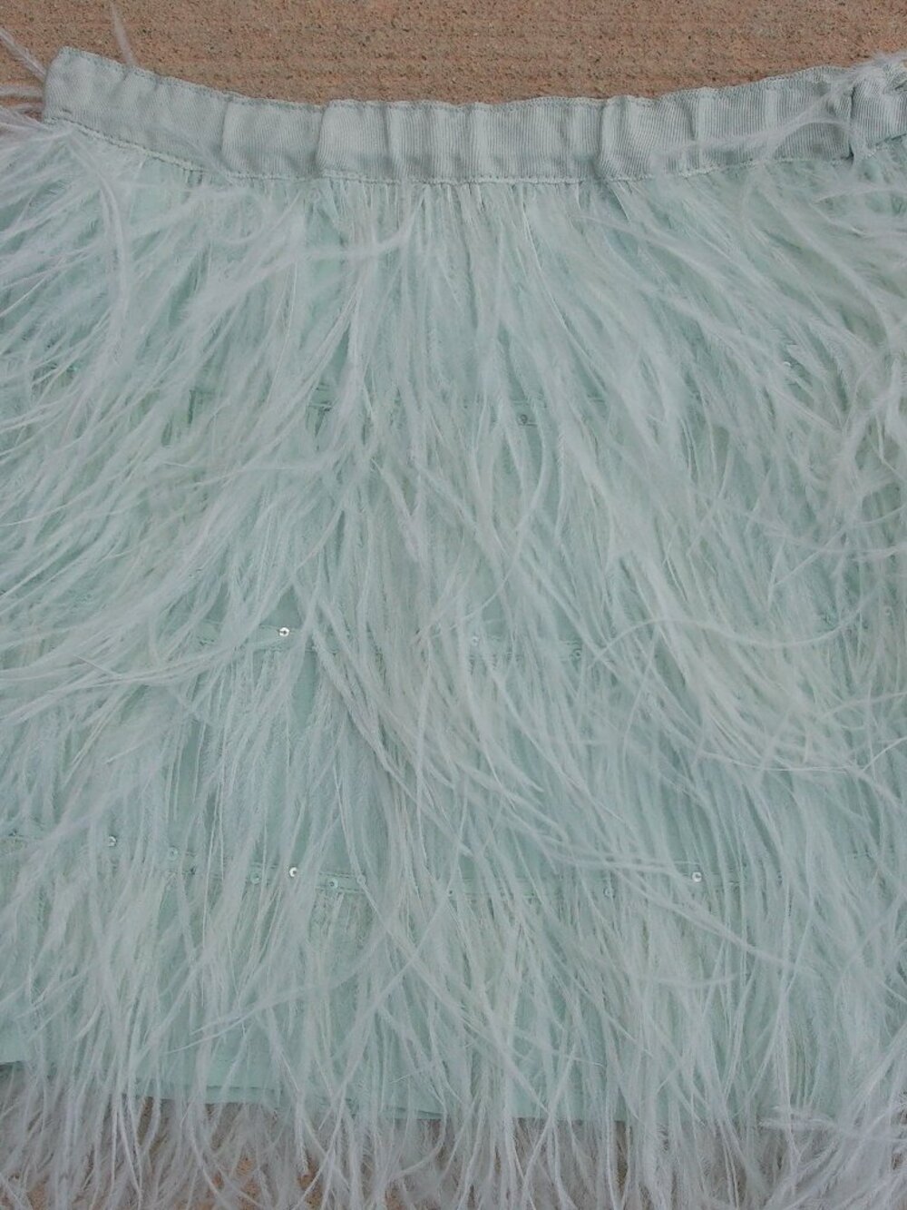 Tutu Du Monde Light Aqua Bejeweled Feathered Skirt